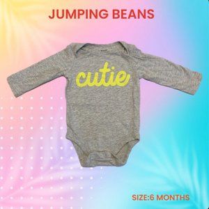 JUMPING BEANS BABYS ONE PIECE BODY SUIT GREY COLOUR SIZE 6 MONTHS